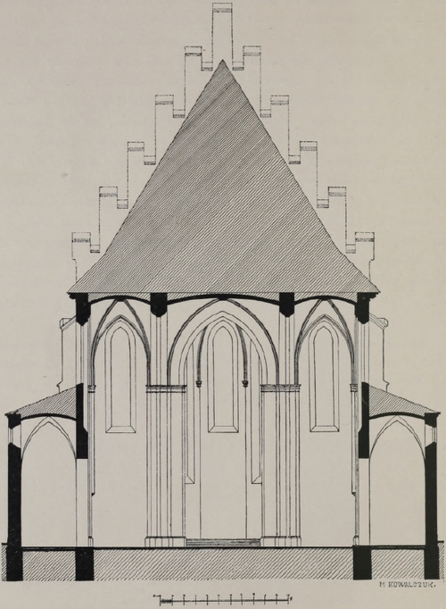 Fig. 5, Przekrój katedry w pierwotnej postaci