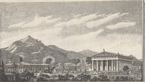 Fig 140 Odtworzony widok placu Igrzysk w Olimpii