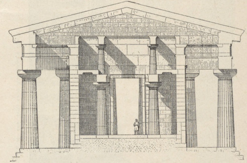 Fig. 141. Świątynia Posejdona w Pestum. (Przecięcie)