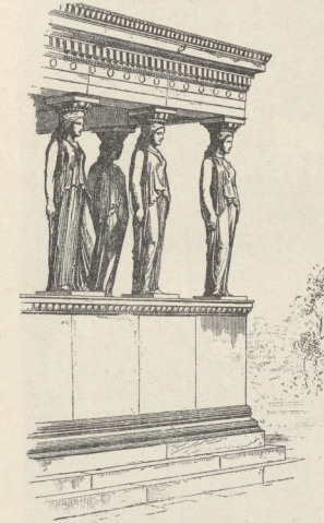 Fig. 155. Południowo-wschodni róg przedsionka z karyatydami.