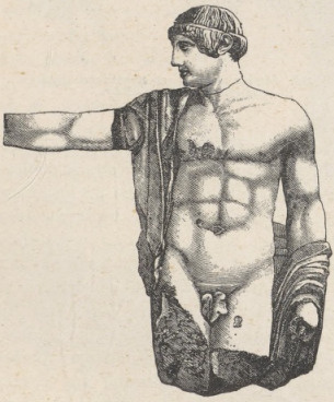 Fig. 181. Figura środkowa (Apollo) szczytu zachodniego świątyni Jowisza w Olimpii.