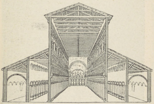 Fig. 16. Widok wewnętrzny dawnego kościoła Ś. Piotra w Rzymie.