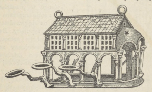 Fig. 18. Bronzowa podstawa do lampy, wyobrażająca bazylikę.