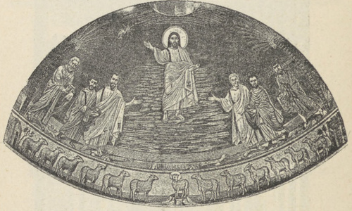Fig. 24. Mozaika w koś. Kośmy i Damiana w Rzymie.