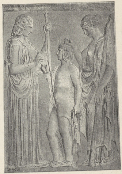 Fig. 201. Płaskorzeźba z Eleuzis. Ateny.