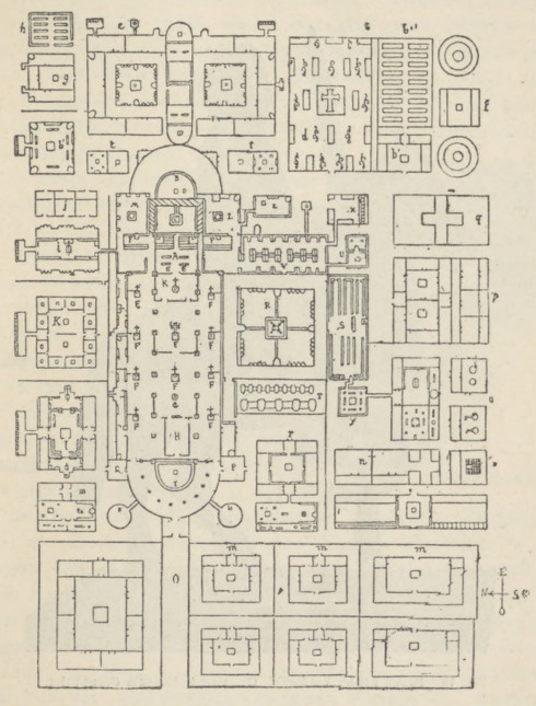 Fig. 72. Plan poziomy klasztoru z archiwum St. Galion.