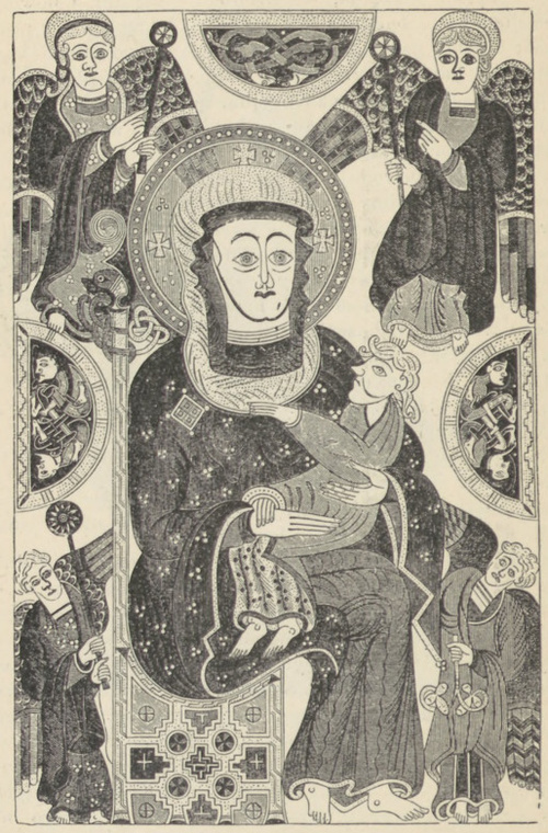 Fig. 75. Madonna. Miniatura z Book of Kells w Trinity College w Dublinie.