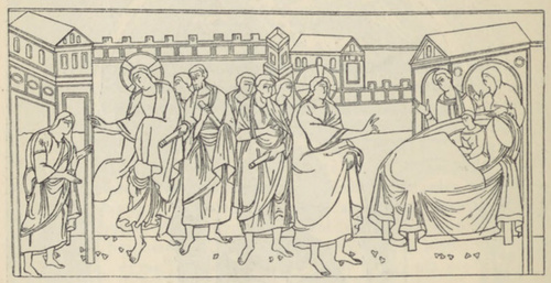 Fig. 83. Fragment malowideł ściennych w kościele Św. Jerzego na wyspie Reichenau.