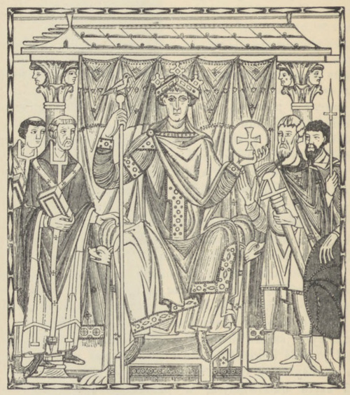 Fig. 86 Cesarz Otto III. Z ewangelarium w Monachium.