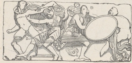 Fig. 206. Z fryzu świątyni Apollina w Figalii. Muzeum Brytańskie.