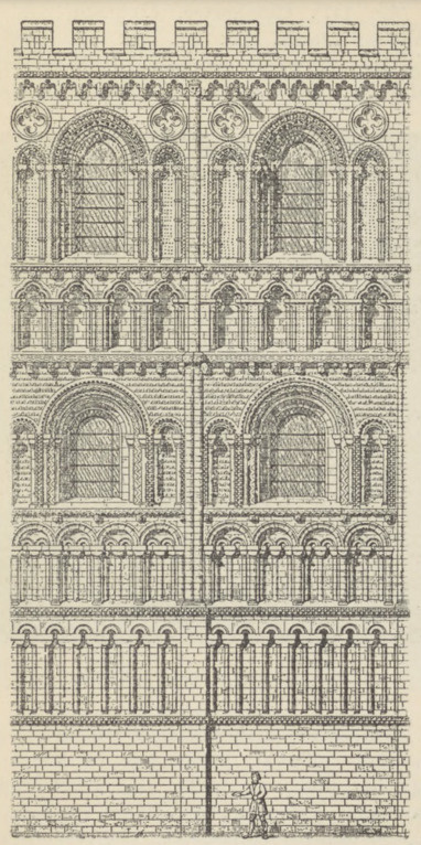 Fig. 152. Katedra w Ely. Część fasady.