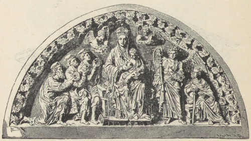 Fig. 187. Pokłon Trzech Królów. Ze Złotej furty we Freibergu.