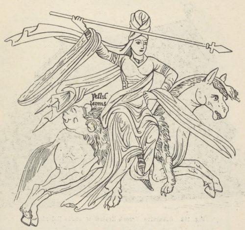 Fig. 192 Pycha. Z Hortus deliciarum Herrady v. Landsperg.