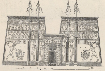 Fig.21. Świątynia w Edfu. Front (częściowo rekonstruowany)