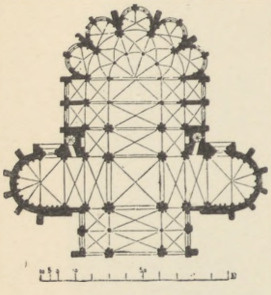 Fig. 219. Plan poziomy katedry w Noyon.
