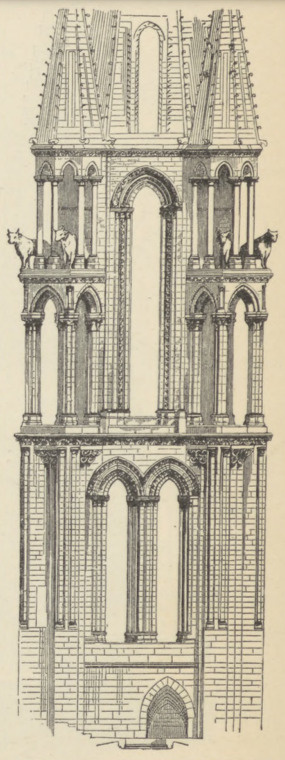 Fig. 221. Układ wieży z katedry w Laon.