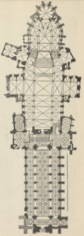 Fig. 239. Katedra w Canterbury. Plan poziomy.