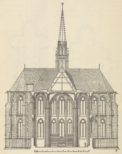 Fig. 250. Kos. Św. Elżbiety w Marburgu. Przecięcie.