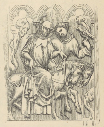 Fig. 309. Scena myśliwska. Płaskorzeźba w kości.