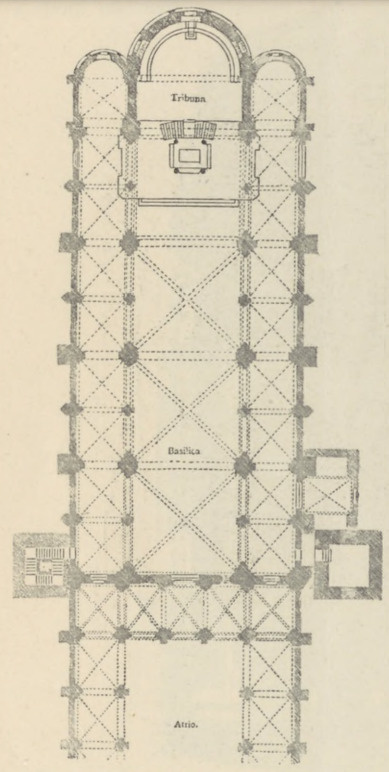 Fig. 329. San Ambrogio w Medyolanie. Plan poziomy.
