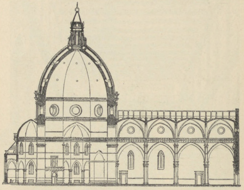 Fig. 339. Katedra we Florencyi. Przecięcie.