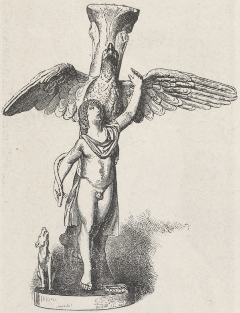 Fig. 230. Ganimedes, porywany przez orła. Podług Leocharesa. Watykan.