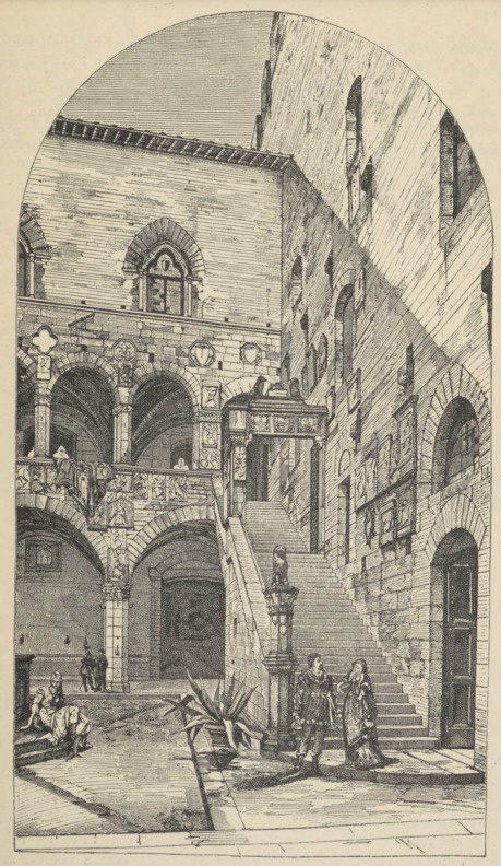 Fig. 352. Dziedziniec muzeum narodowego we Florencyi.