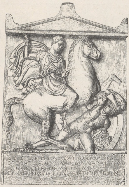 Fig. 236. Nagrobek Deksyleosa (um. 394). Ateny