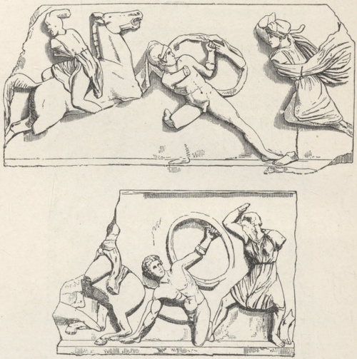 Fig. 237. Z fryzu Mauzoleum w Halikarnasie.