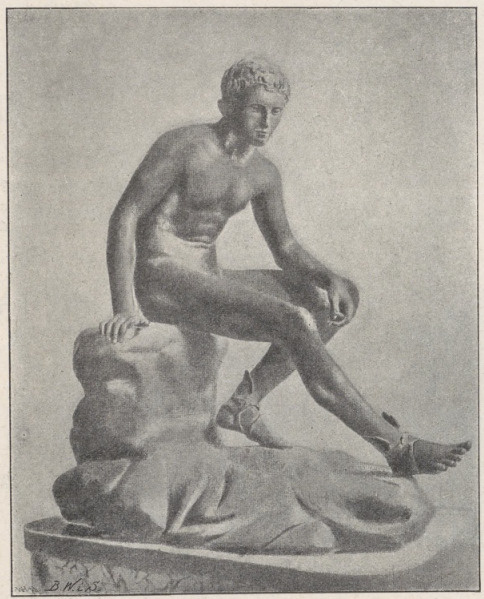 Fig. 243. Hermes odpoczywający. Bronz. Neapol.