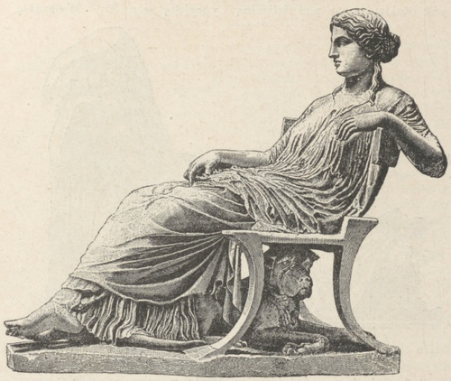 Fig. 254. Greczynka siedząca. Muzeum Torlonia w Rzymie.