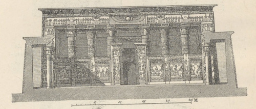Fig.25. Świątynia w Edfu. Przednia część sali kolumnowej
