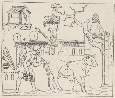 Fig. 260. Płaskorzeźba; wieśniak, dążący do miasta. Monachium. Glyptoteka.