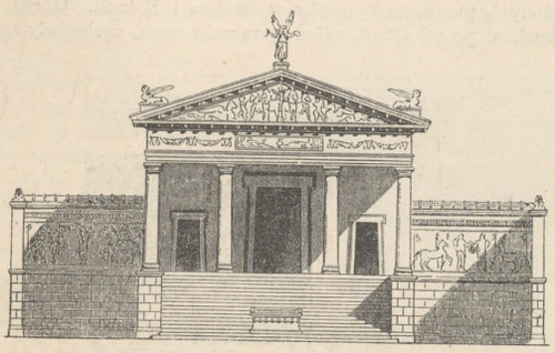 Fig. 286. Świątynia etruska. (Odtworzona p. Sempera).