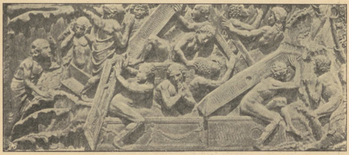 Fig. 17. Z płaskorzeźby „Zmartwychwstanie“ w tumie w Orvieto. Giovanni Pisano.