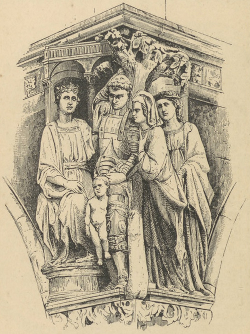 Fig. 20. Sąd Salomona. Głowica z pałacu Dożów w Wenecyi.