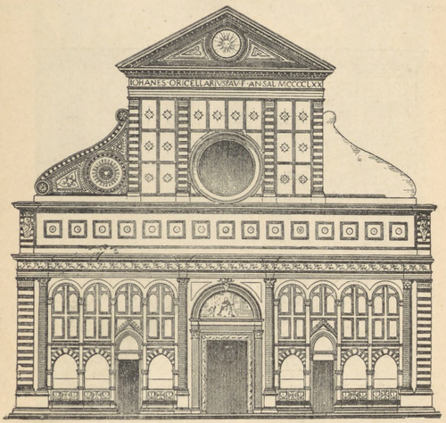 Fig. 46. Fasada koś. S. Maria Novella we Florencyi. Leon Battista Alberti.