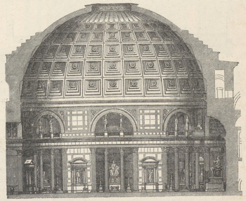 Fig. 301. Przecięcie Panteonu. (Podług Adlera).