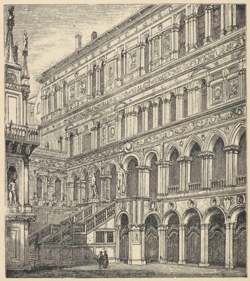 Fig. 64. Dziedziniec w pałacu Dożów w Wenecyi. Antonio Bregno.
