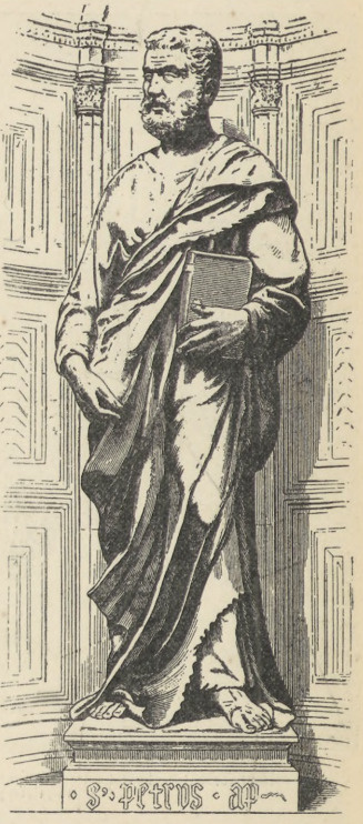 Fig. 71. Św. Piotr. Posąg marmurowy Donatella. Or San Michele we Florencyi.