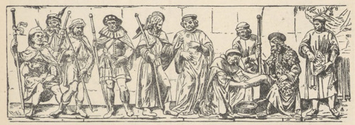 Fig. 86. Część fryzu terrakotowego na Ospedale del Ceppo w Pistol.