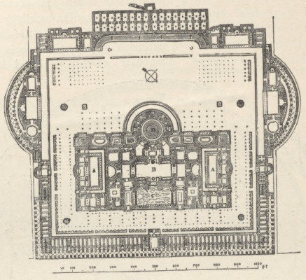 Fig. 305. Termy Karakalli. Plan poziomy budynku środkowego.