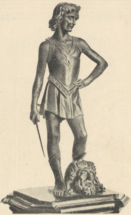 Fig. 103. Dawid. Posąg bronzowy Verocchia. Florencya. Muzeum Narodowe.