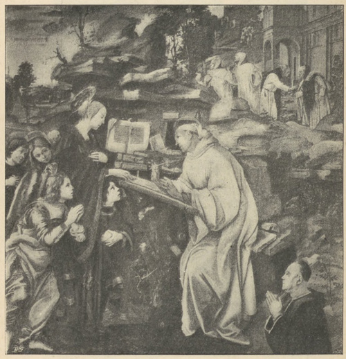 Fig. 134. Wizya Św. Barnarda p. Filipina Lippi. Florencya-Badia.
