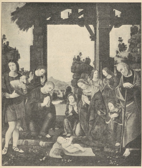 Fig. 139. Uwielbienie Dzieciątka Jezus. Lorenzo di Credi. Florencja.