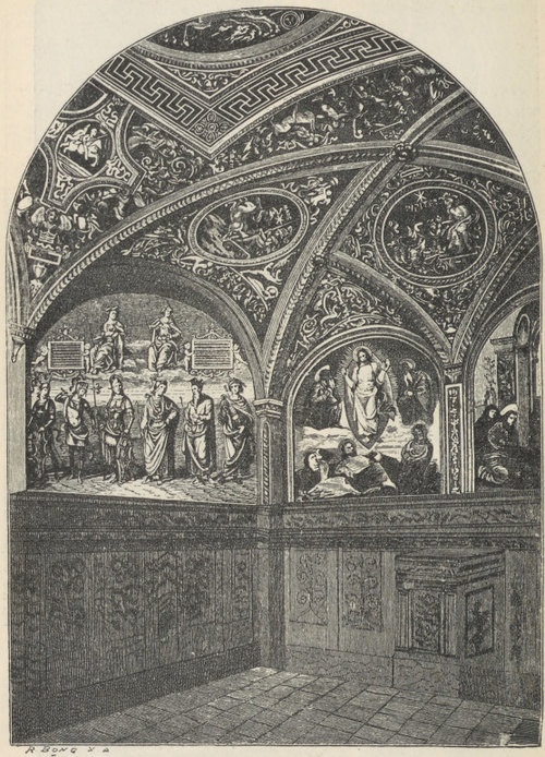 Fig. 163. Dekoracye ścienne Perugina w Cambio w Perugii.