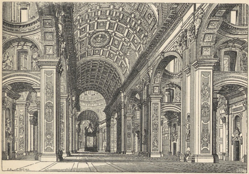 Fig. 183. Wnętrze koś. Św. Piotra w Rzymie.