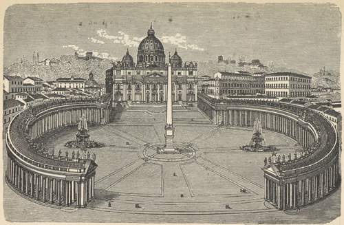 Fig. 184. Kolumnada placu Św. Piotra w Rzymie.