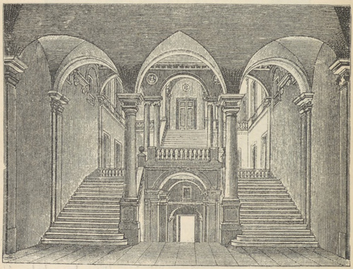 Fig. 188. Układ schodów w pał. Balbi w Genui.