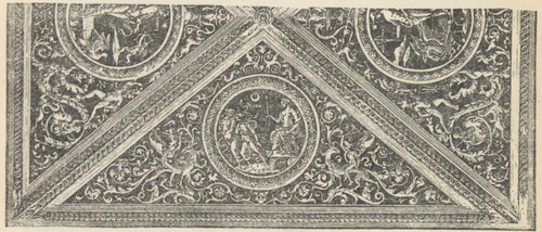Fig. 200. Dekoracya sufitu z Cambio w Perugii. Perugino.